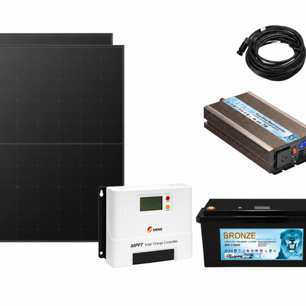 CB830PS2KL 24V 2kW off-grid solar kit with SRNE Shiner2460 60A MPPT charge controller
