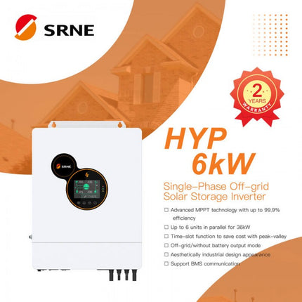 SRNE 6KW Single Phase Hybrid Solar Inverter HYP4860S100-H-2
