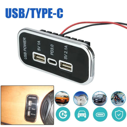 12-24V Dual USB-C PD Fast Charger Socket for Car, Boat & RV - 01 USB car charger-1.jpg