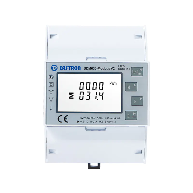 Eastron SDM630-Modbus V2 energy meter front view