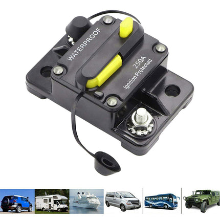250A IP67 Waterproof DC Circuit Breaker 12-48V Black - 02 250a breaker-3.jpg