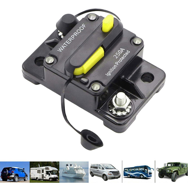 250A IP67 Waterproof DC Circuit Breaker 12-48V Black - 02 250a breaker-3.jpg