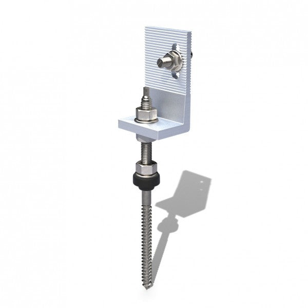 Aluminium Alloy Solar Panel Mounting Bracket Set for Tile Roof - 250x80x40mm
