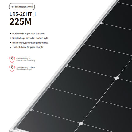 LONGi LR5-28HTH 225W Mono Solar Panel Low Light Performance - 04 225-5.jpg