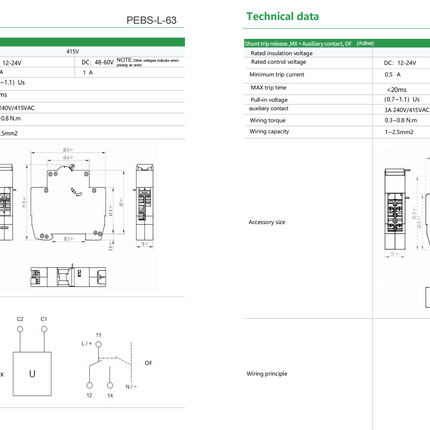 PROJOY DC Miniature Circuit Breaker PEBS-L-63 Series 16A 2P 160V - 05 5.png