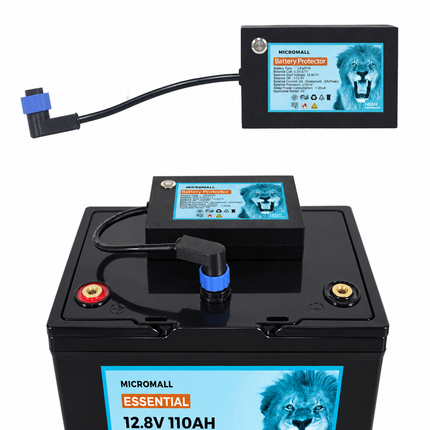 Micromall 12.8V 110Ah Lithium Battery Essential LiFePO4 Battery Deep Cycle Battery with 4S Battery Protector