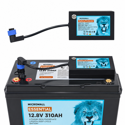 Micromall 12.8V 310Ah LiFePO4 Deep Cycle Battery Essential with 4S Battery Protector