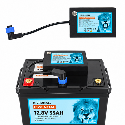 Micromall Essential 12.8V 55Ah LiFePO4 Deep Cycle Battery with 4S Battery Protector