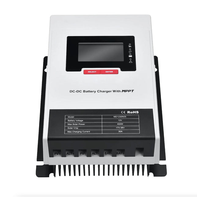 SRNE MD1230N05 MD Series 30A DC-DC Charger with MPPT Dual-battery Controller