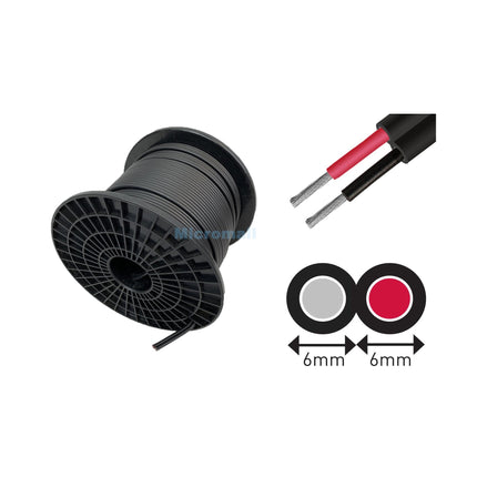 Premium 6mm² Twin Core Solar Cable UV Protected  AS/NZS Standards - Per Meter