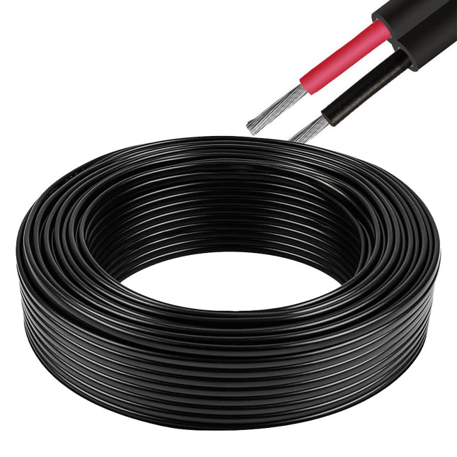 Premium 30m Twin Core Solar Extension Cable 10/12 AWG 6.0mm² with Connectors