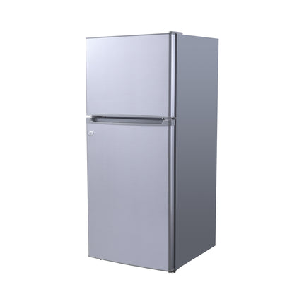 138L 12-24V DC Upright Dual Door Solar Powered Fridge Freezer with DC Compressor