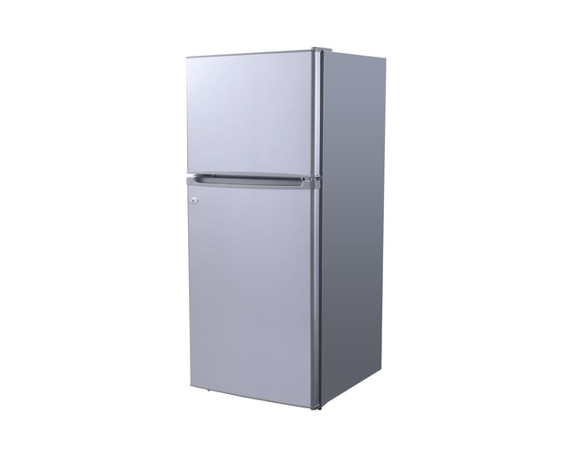 138L 12-24V DC Upright Dual Door Solar Powered Fridge Freezer with DC Compressor