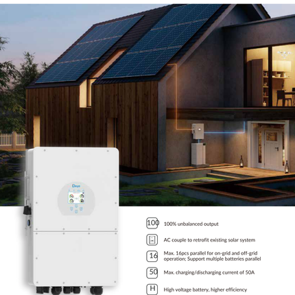 Deye SUN-25K-SG01HP3-AU-AM2 Three Phase Hybrid Inverter 2 MPPT - 08