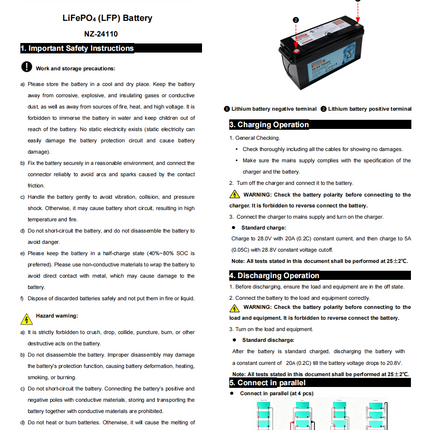 25.6V 110Ah Lithium Battery LiFePO4 Battery Deep Cycle Battery Solar Battery - 04