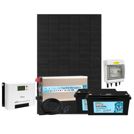 24V 3000W Off Grid LiFePO4 Lithium Battery Solar Kit
