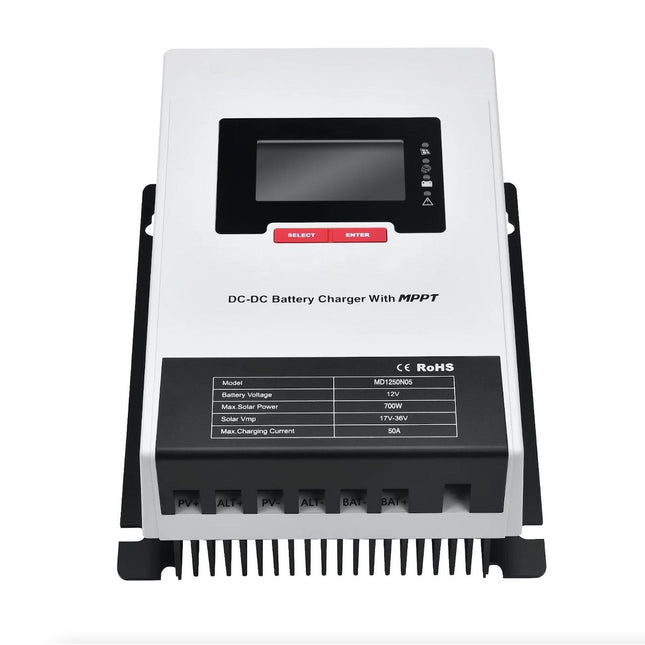SRNE MD1250N05 MD Series 50A DC-DC Charger with MPPT Dual-battery Controller