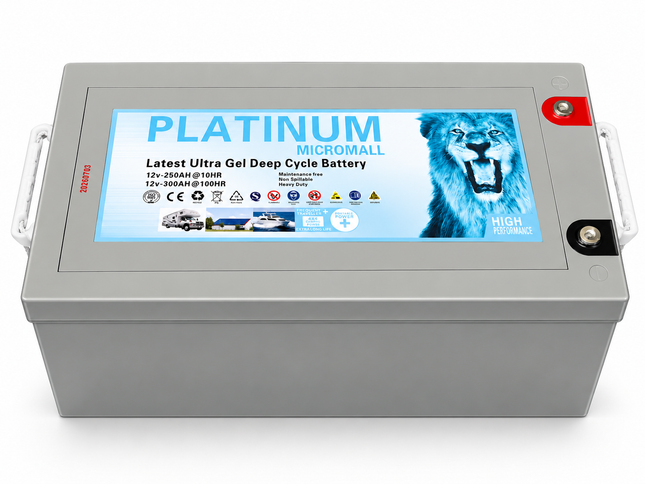 Solar Battery 300Ah 100hr 12V AGM GEL 2.0 Deep Cycle Solar Battery