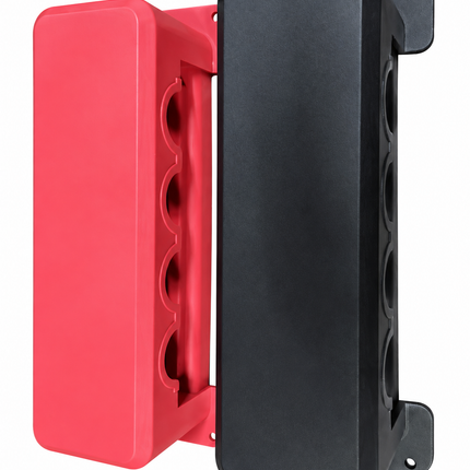 1 Pair M10 5-Post 600A Power Distribution Block Bus Bar with Cover