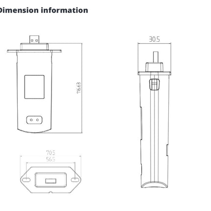 Deye DL1000B-ETH Ethernet Data Logger for Remote Inverter Monitoring - official dimensions and multiple product views