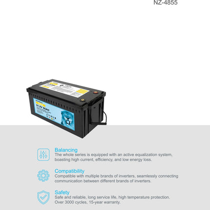 NZ-4855 IP54 battery overview from HC NZ datasheet 2026-09-22 - BTL-48V55GOLF