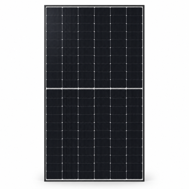 JA Solar JAM54D40-460/LR 460W N-Type Monofacial Black Frame Solar Panel on white background