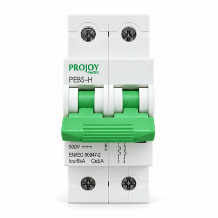 PROJOY DC Miniature Circuit Breaker PEBS-H-63 Series 32A 2P 500V