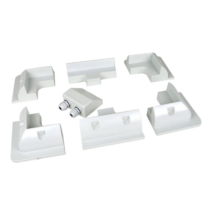 7-Piece Drill-Free Solar Panel Mounting Kit - ABS Brackets Pass-Through for Boat