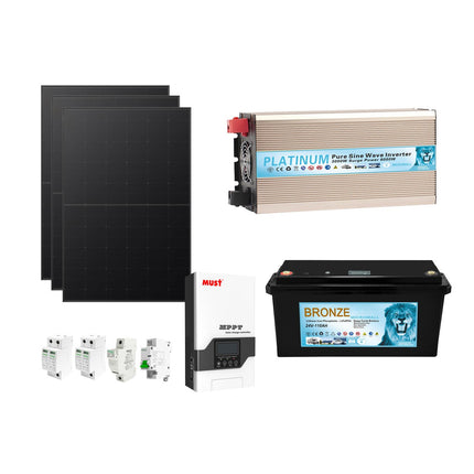 7KWH 24V 3KW Off Grid LiFePO4 Lithium Battery Solar Kit