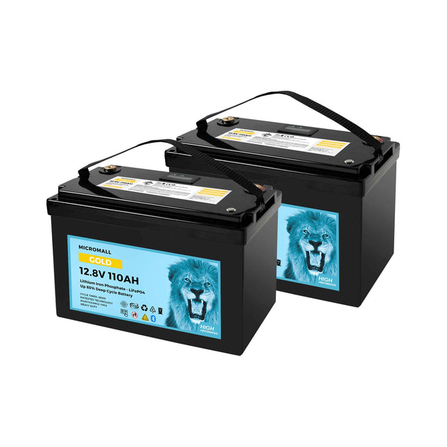 12V 100Ah 110Ah Lithium Battery LiFePO4 Battery with BMS Bluetooth CATL Cells X2