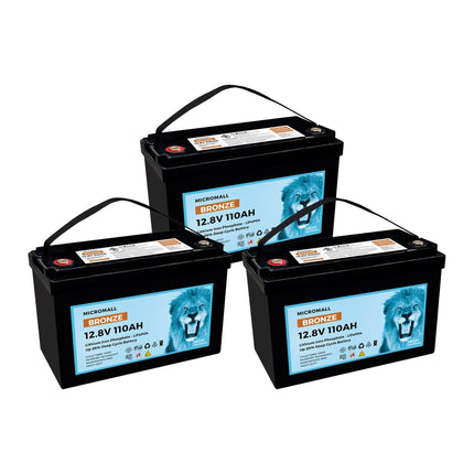 3X 12V 100Ah 110Ah Lithium Battery LiFePO4 Battery Deep Cycle Solar Battery