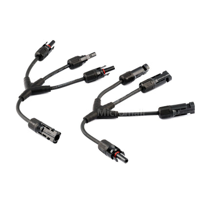 High-Quality 3 in 1 MC4 Solar Connectors - Male/Female Pair Included