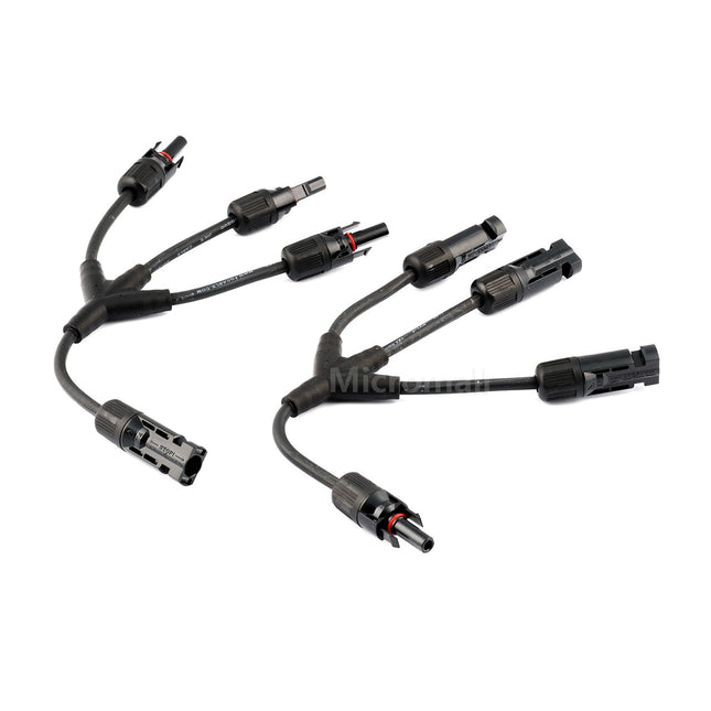 High-Quality 3 in 1 MC4 Solar Connectors - Male/Female Pair Included