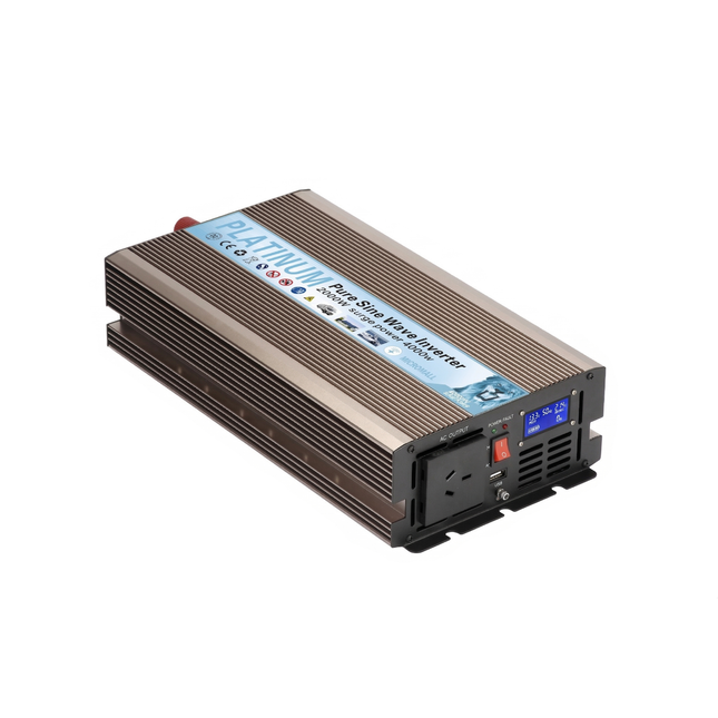 2000W Pure Sine Wave Inverter DC 12V to 230V with USB & Overload Protection