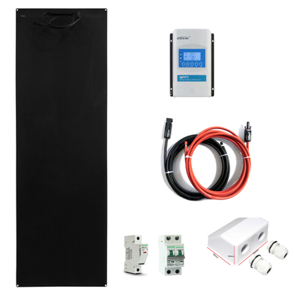 NEW - HPBC 200W Flexible Solar Panel with EPEVER 20A MPPT Controller Package