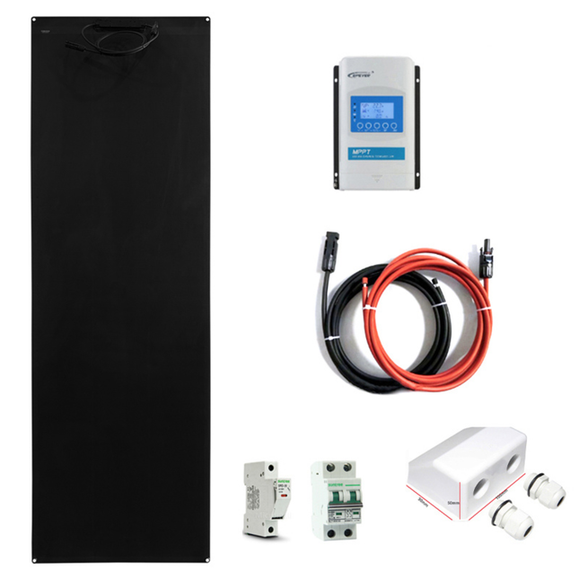 NEW - HPBC 200W Flexible Solar Panel with EPEVER 20A MPPT Controller Package