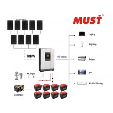 2024 Mustpower 23220WH 48V 10kW Off-Grid Solar Kit with Narada Carbon Battery