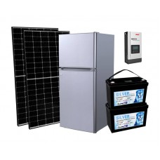 138L 12-24V DC Upright Dual-Door Solar-Powered Fridge Freezer Package 02