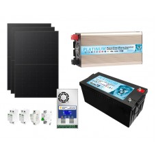 2024 7740WH 24V 3KW Off Grid LiFePO4 Lithium Battery Solar Kit