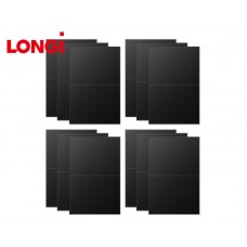12 Pcs - LONGi Hi-MO 6 Explorer LR5-54HTB 430W Full Black Solar Panel