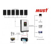 2024 Mustpower 14kWh 48V 5kW Off-Grid Solar Kit with LiFePO4 Battery