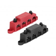 1 Pair M8 4-Post Power Distribution Block Bus Bar with Cover