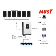 2024 Mustpower 15KWH 24V 3KW Off-Grid Solar Kit with Gel Battery