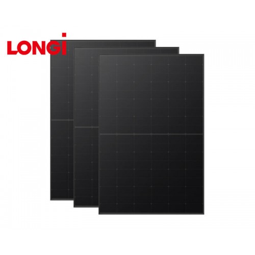 3 Pcs - LONGi Hi-MO 6 Explorer LR5-54HTB 430W Full Black Solar Panel - Micromall Solar