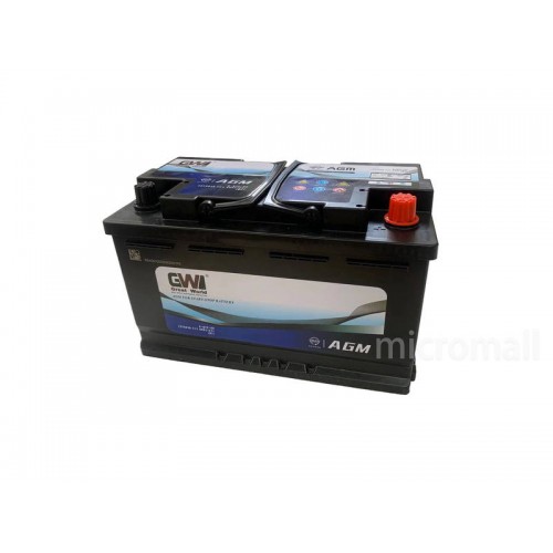 Premium 12V 80Ah 800CCA DIN92-AGM Start Stop Car Battery - Micromall Solar