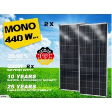 2024 High-Quality 440W 12V to 18V Monocrystalline Solar Panel Charger