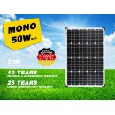 2024 Premium Grade A+ 50W Mono Crystalline Solar Panel 12V to 18V - Micromall Solar
