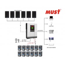 2024 Mustpower 15KWH 24V 3kW Off Grid Carbon Battery Solar Kit 02