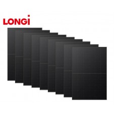 9 Pcs - LONGi Hi-MO 6 Explorer LR5-54HTB 430W Full Black Solar Panel