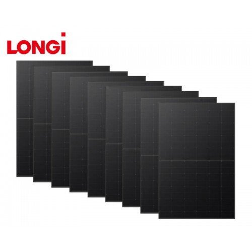 9 Pcs - LONGi Hi-MO 6 Explorer LR5-54HTB 430W Full Black Solar Panel - Micromall Solar